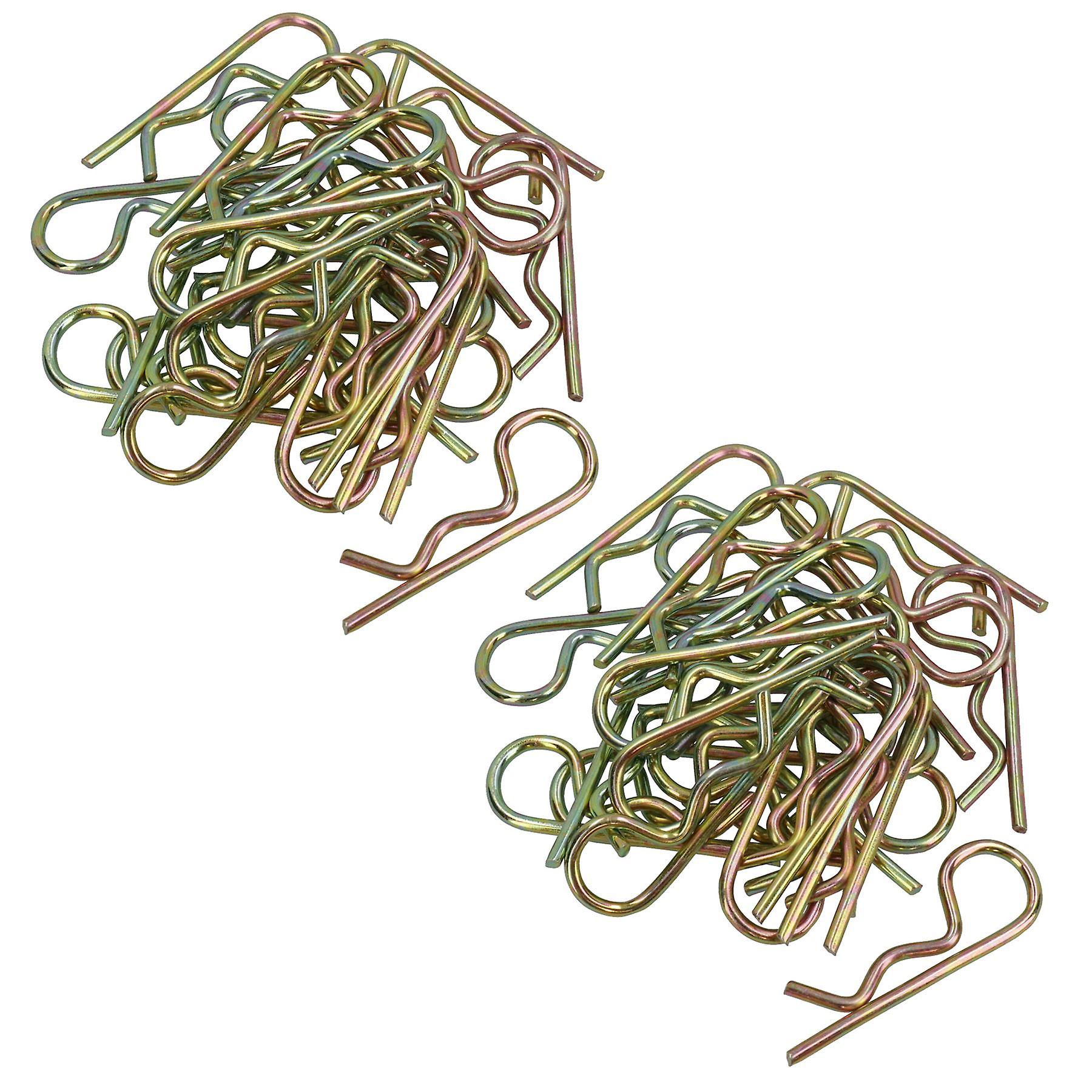 8mm R Clips Hair Pin Spring Cotter Pin Hitch Lynch Cotter Zinc Plated Steel 50pk