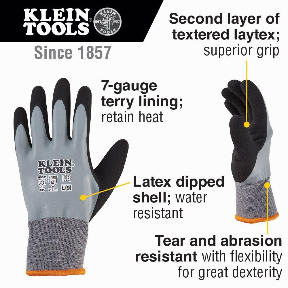 Klein Tools Thermal Dipped Gloves Large 60389 from Klein Tools