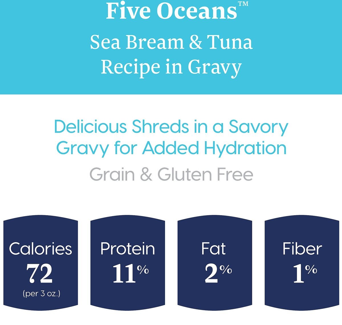 Solid Gold Five Oceans SeaBream and Tuna Recipe in Gravy Grain-Free Canned Cat Food