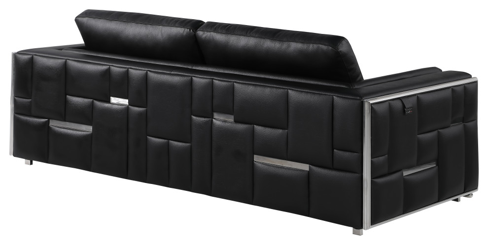 Luna Top Grain Italian Leather Sofa   Contemporary   Sofas   by Luxuriant Furniture  Houzz