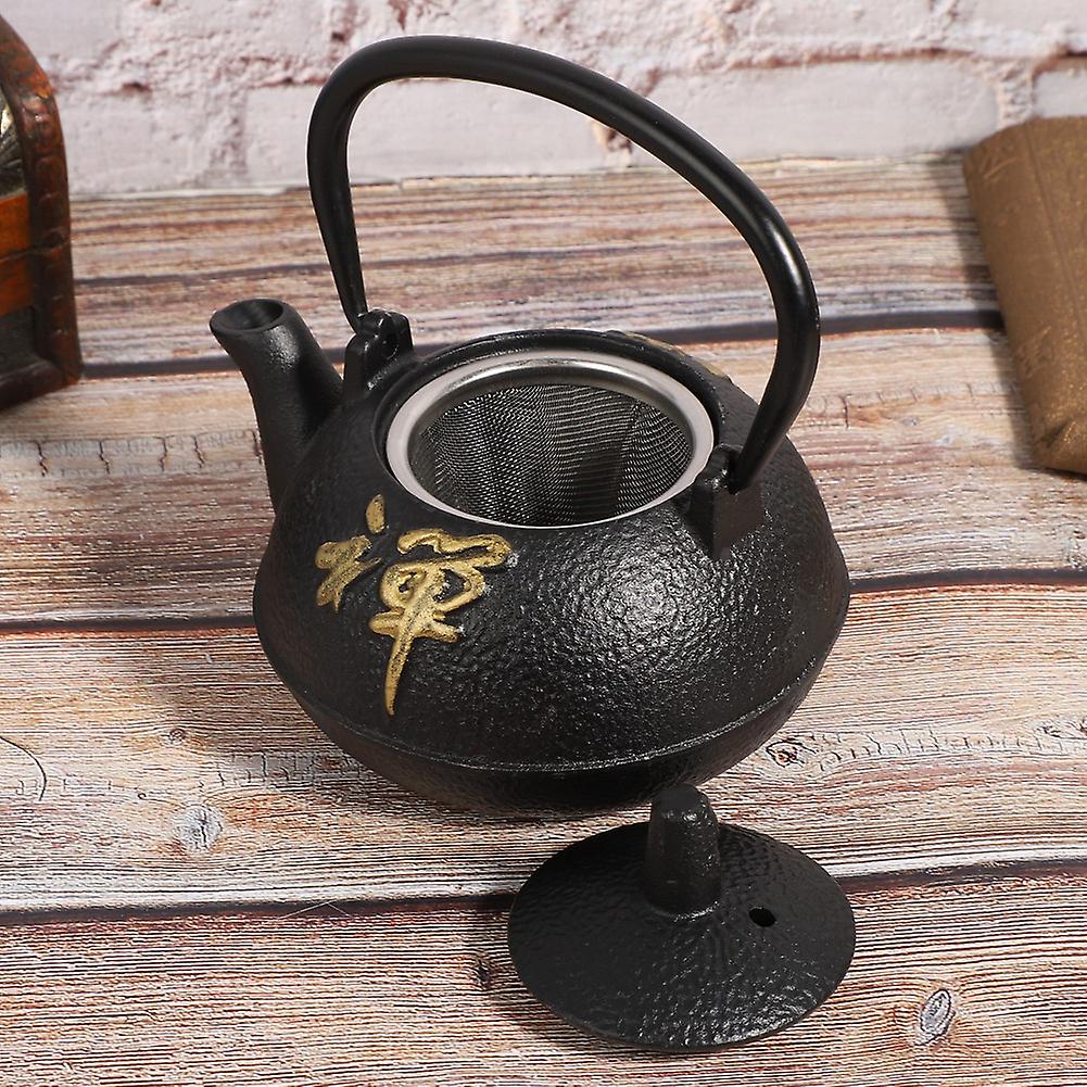 Iron Teapot Kettle Uncoated With Strainer 0.3l Tea And Zen Set Boiler For Home Tea House