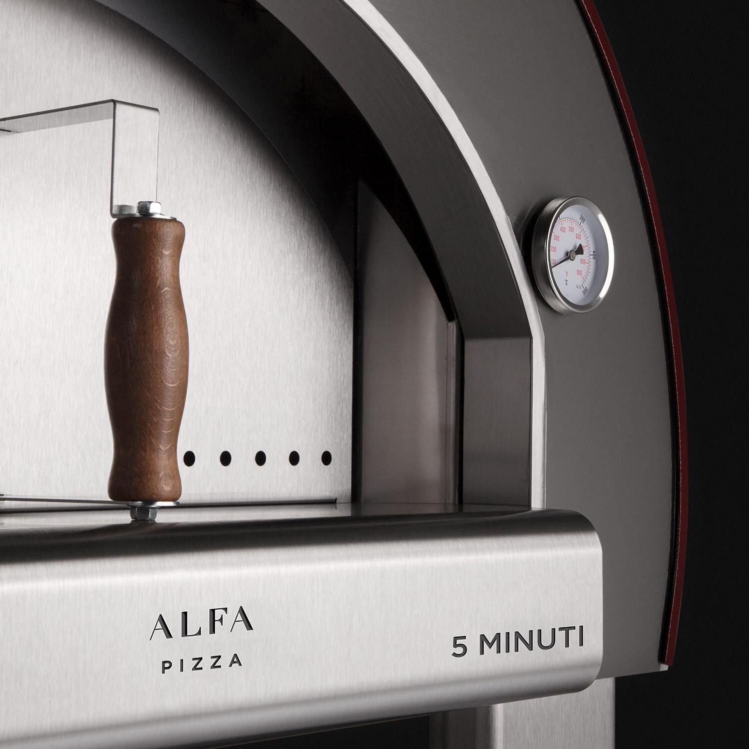 Alfa 5 Minuti 23-Inch Outdoor Countertop Wood-Fired Pizza Oven