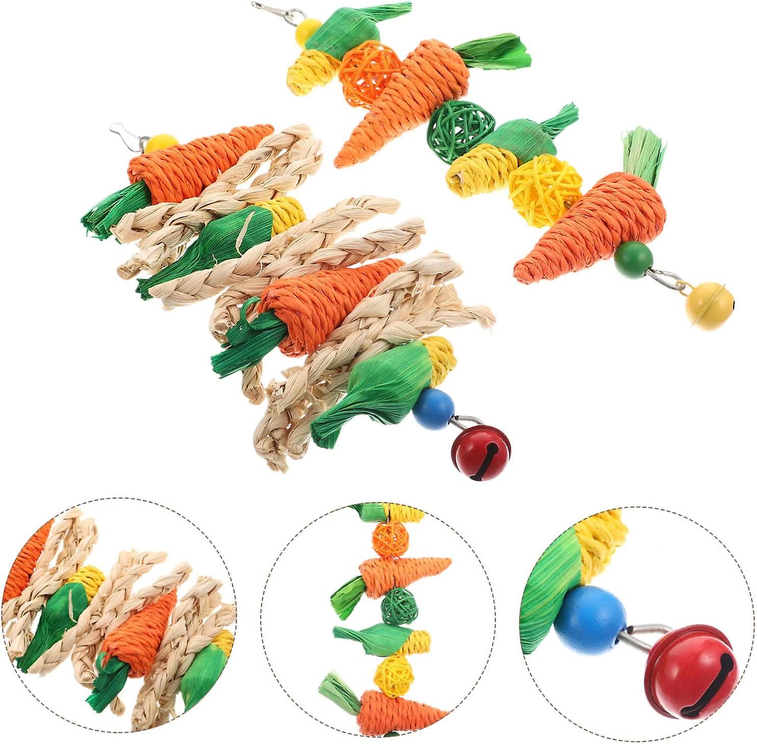 4 Pcs Hamster Chews Pet Toys Sea Snacks Animal Toy Bunny Tooth Chew Toys Bunny Hanging Toys Calming Toys Rabbit Molar Toy Rabbit Biting Playthings Ham