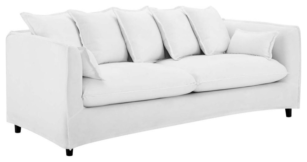 Avalon Slipcover Fabric Sofa   Contemporary   Sofas   by BisonOffice  Houzz