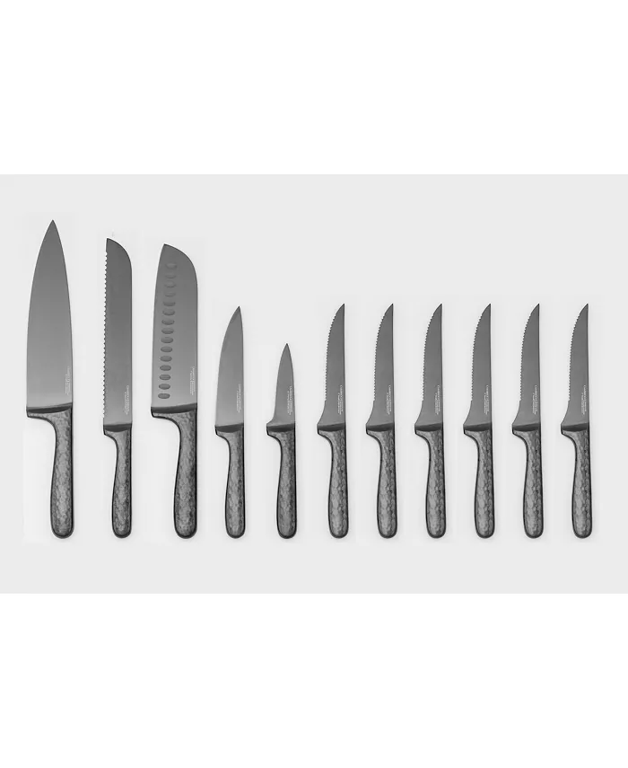 Cambridge Silversmiths Cambridge Nero 12-Piece Cutlery Set with Knife Block