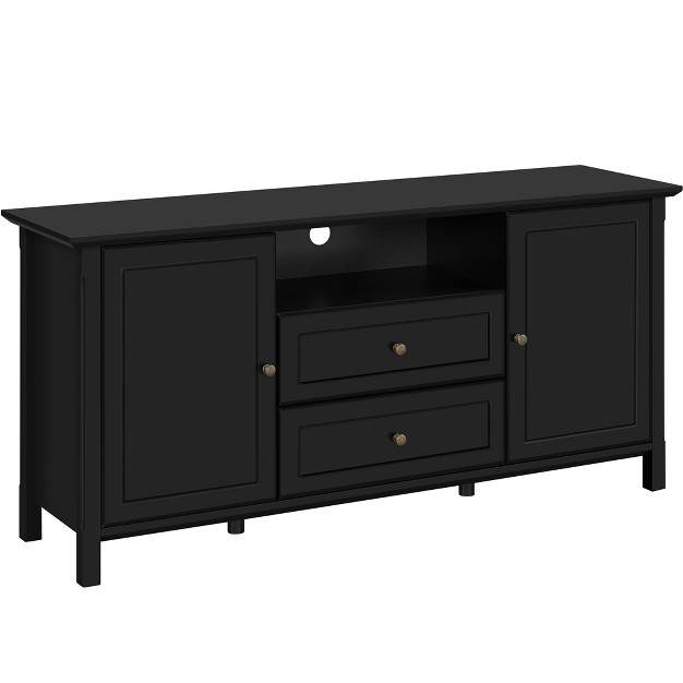 Yaheetech 58in Modern Tv Console Table Mid century Tv Storage Cabinet Black