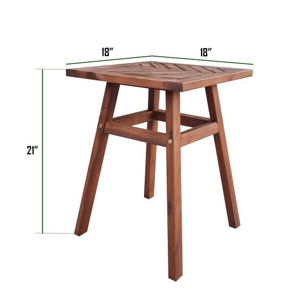 Brown Oakland Acacia Bistro Table by DreamPatio