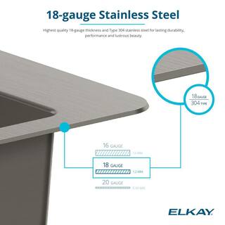 Elkay Avenue 25 in. Drop inUndermount Single Bowl 18 Gauge Stainless Steel Kitchen Sink with Bottom Grids HDSB25229TR3