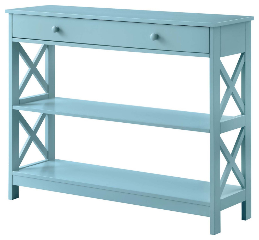 Oxford 1 Drawer Console Table With Shelves   Contemporary   Console Tables   by ShopLadder  Houzz