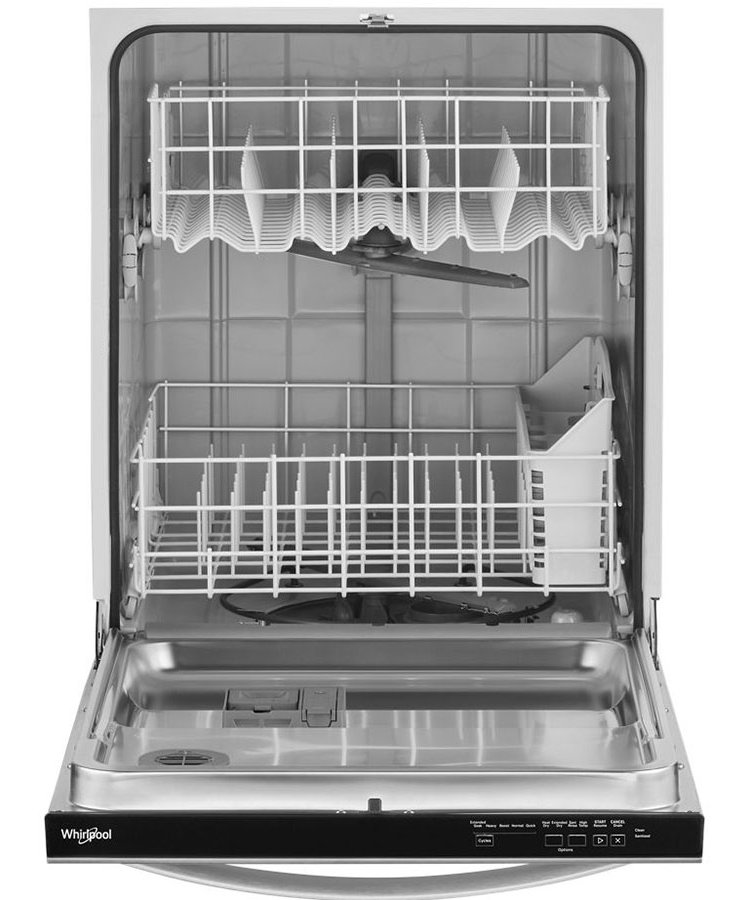 Whirlpool 24-Inch Dishwasher with Boost Cycle and Extended Soak Cycle in Monochromatic Stainless Steel