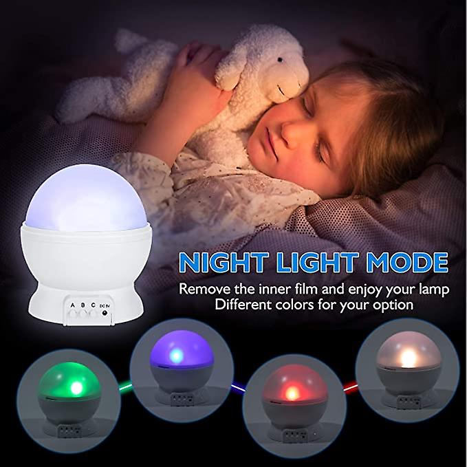 Night Light For Kids， Kids Night Light， Star Night Light， Nebula Star Projector 360 Degree Rotation - 4 Led Bulbs 12 Light Color Changing With Usb Cab