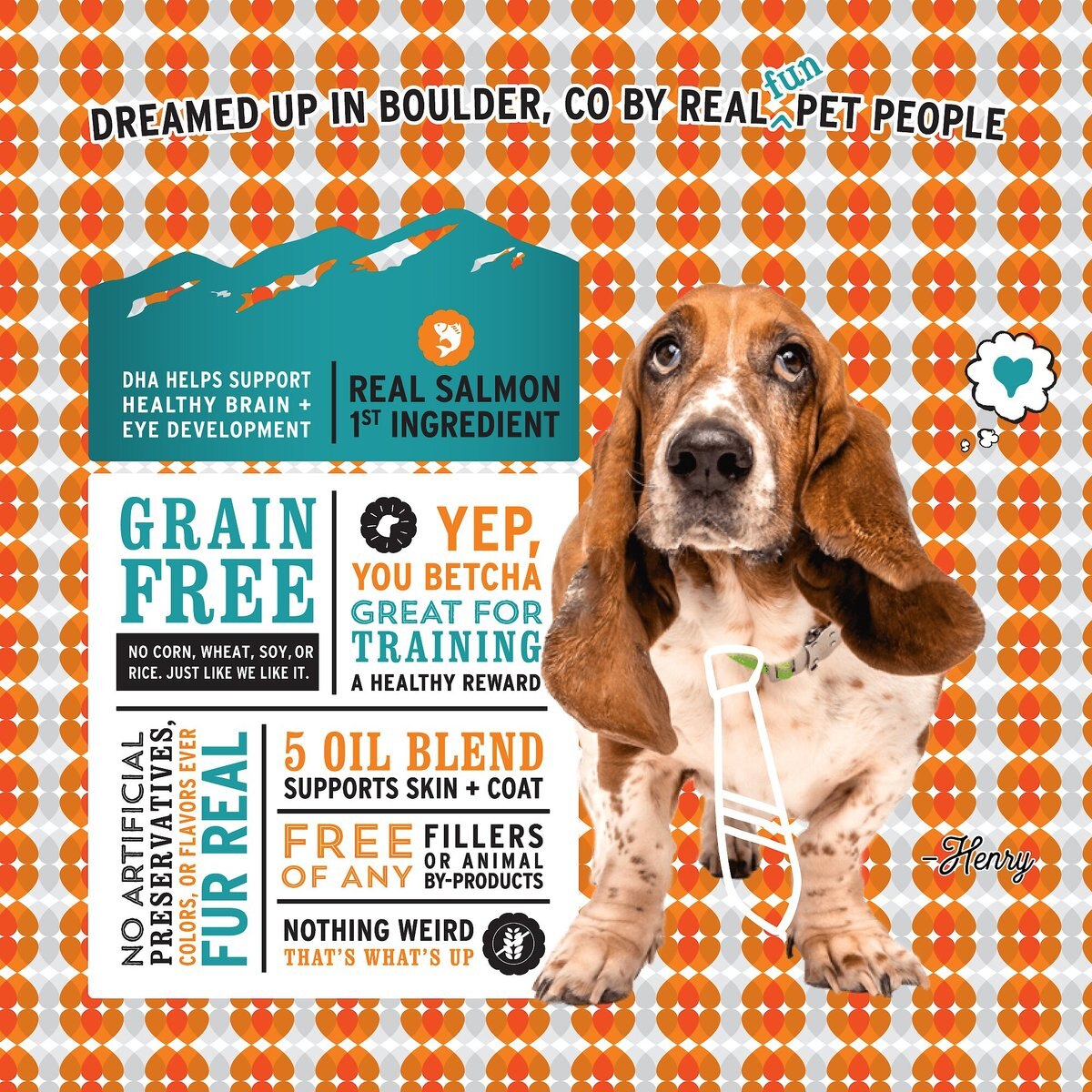 I and Love and You Super Smarty Hearties Grain-Free Salmon Dog Treats