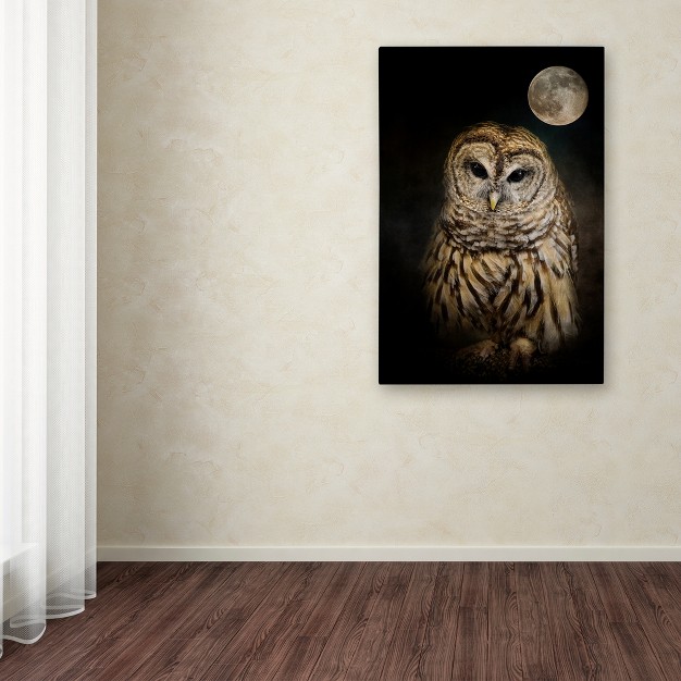 Trademark Fine Art jai Johnson x27 barred Owl And The Moon x27 Canvas Art