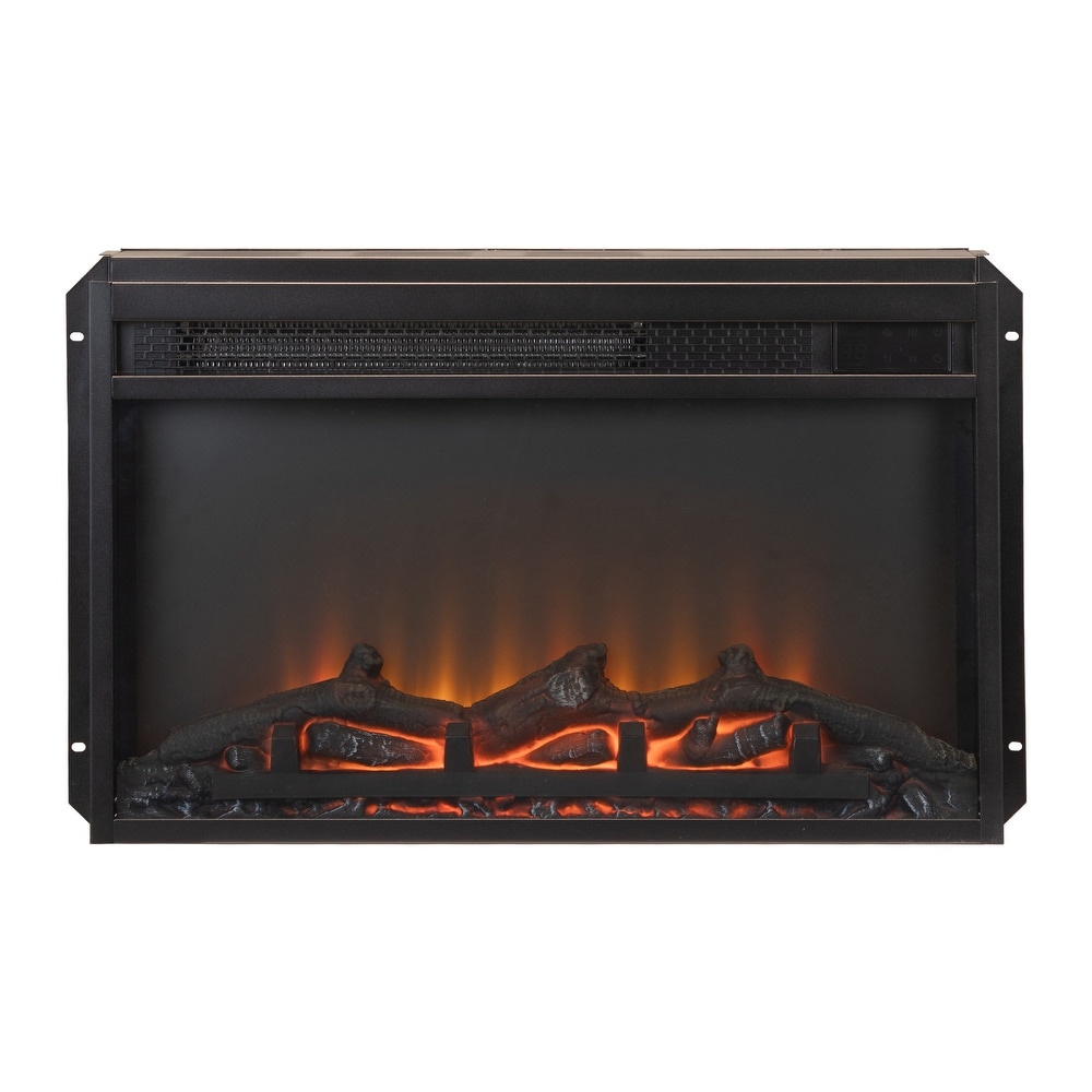 23 inch Electric Fireplace with Remote   Black