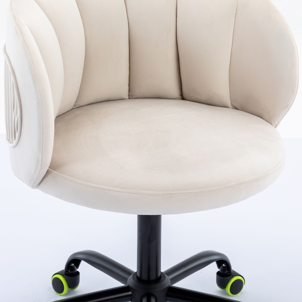 360 Degree Swivel Velvet Leisure Office Chair With Rolling Wheels