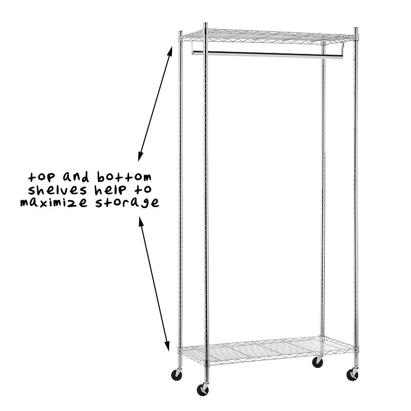 Heavy-Duty Rolling Garment Rack