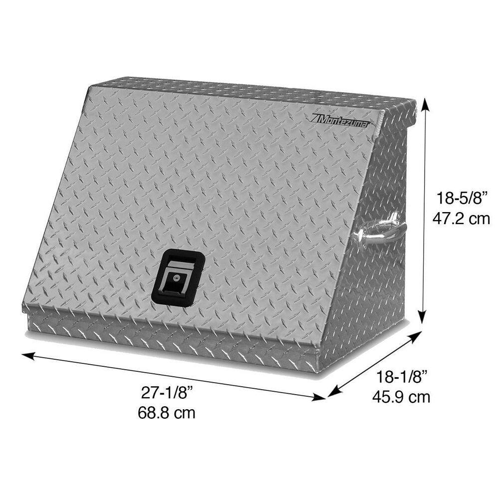 Montezuma 27 in. W x 18 in. D Portable Triangle Top Tool Chest for Sockets Wrenches and Screwdrivers in Aluminum SE250AL