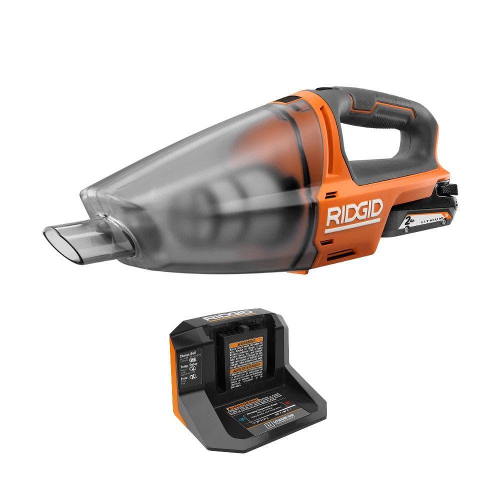 RIDGID 18V Cordless Hand Vacuum Kit with 20 Ah Battery and Charger