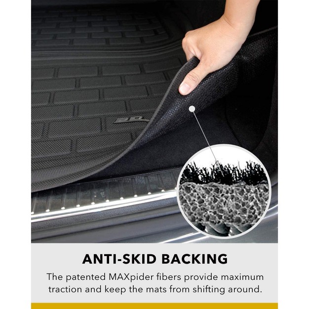 3d Maxpider Kagu Series Precision Custom Fit All weather Shock Absorbing Cargo Area Mat Liner Compatible With 2021 2023 Ford Mustang Mach e Black