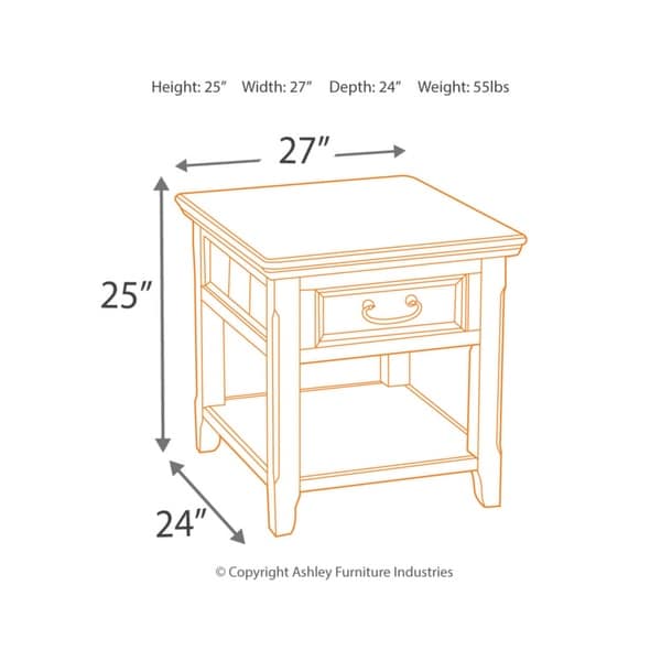 Signature Design by Ashley Woodboro Rectangular End Table