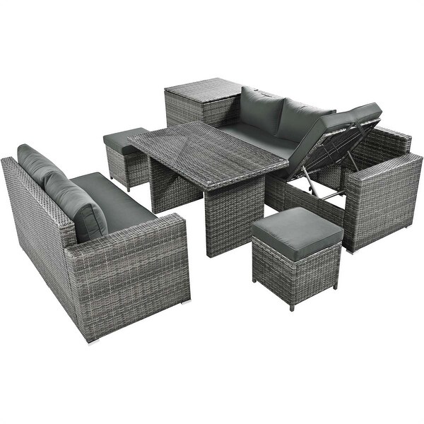 Outdoor 6Piece Rattan Sofa Set