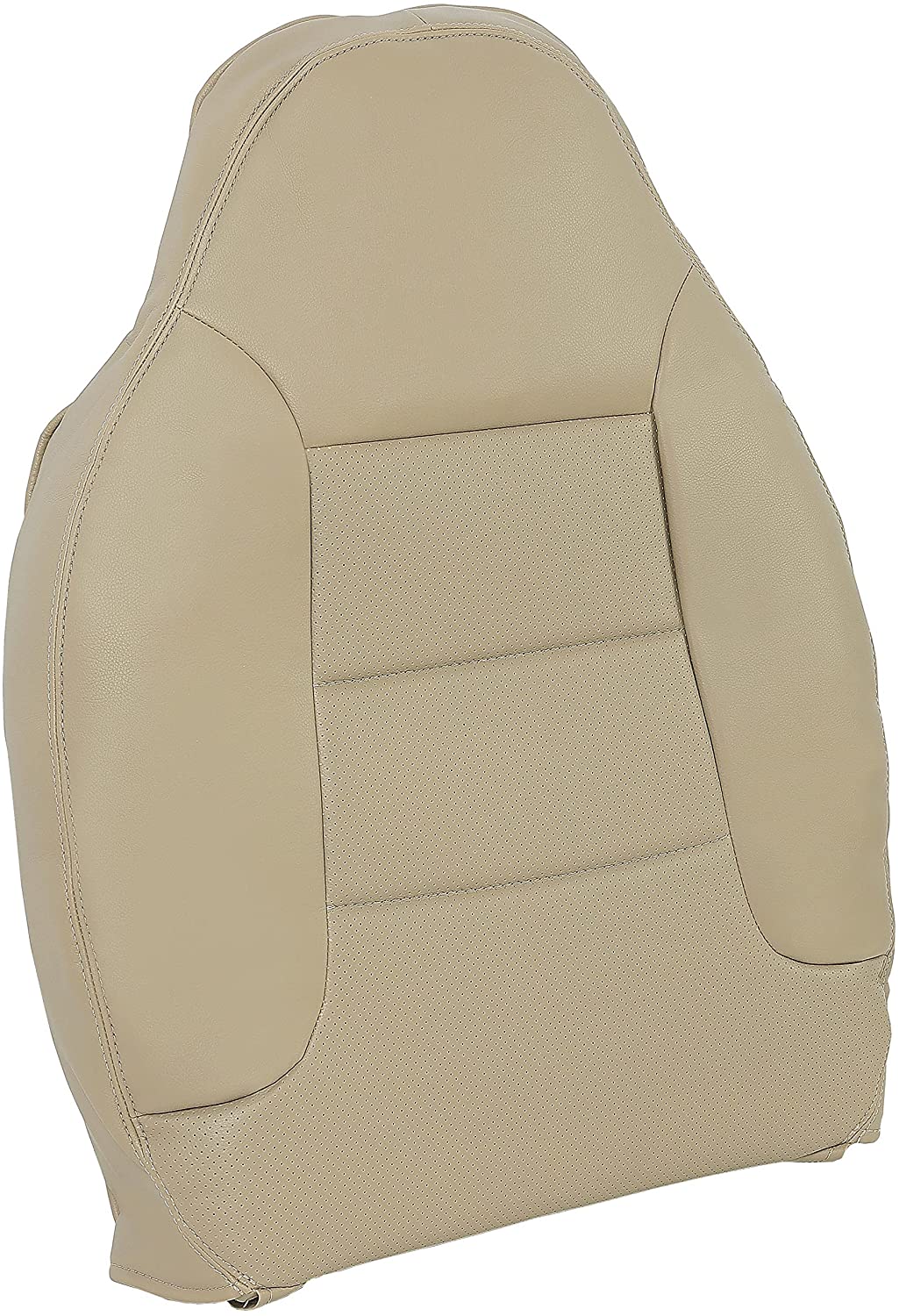 ECOTRIC Synthetic Leather Seat Covers DriverandPassenger Top Side Compatible with 1992-1996 Ford Bronco - Med Mocha Tan