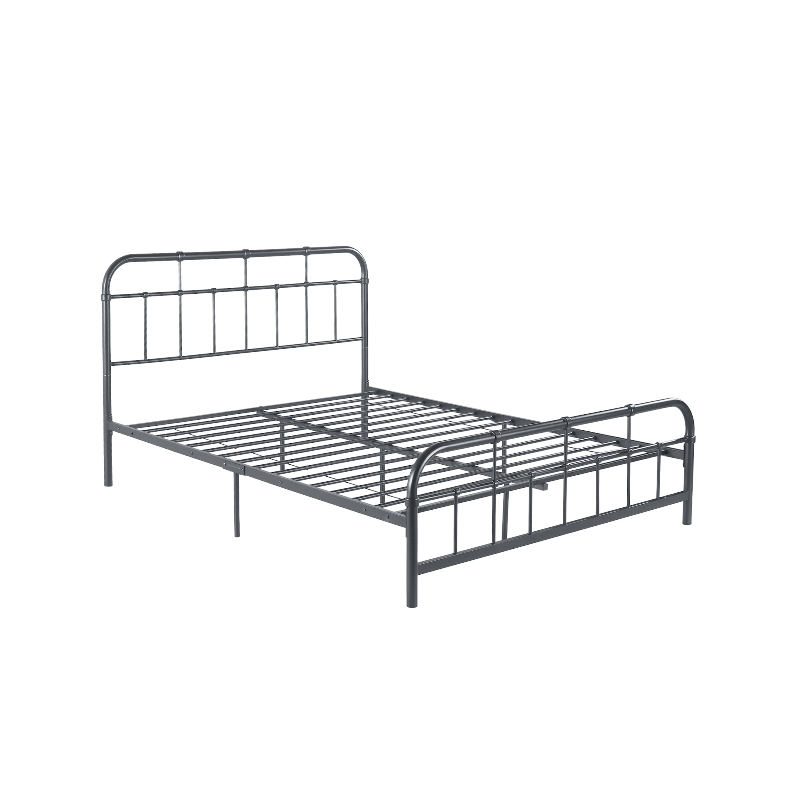 Sylvia Queen-Size Iron Bed Frame, Minimal, Industrial