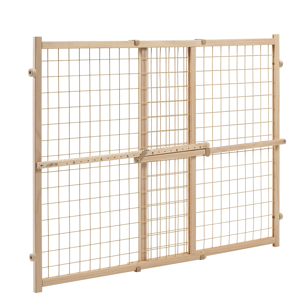 Position & Lock Adjustable Wood Baby Gate