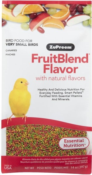 ZuPreem FruitBlend Flavor with Natural Flavors Daily Extra Small Bird Food