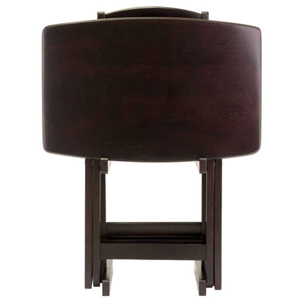 Winsome Dylan 5 Piece Oversize Snack Table with Stand  Espresso