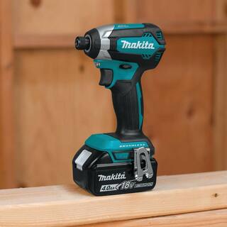 Makita 18V LXT Lithium-Ion Brushless Cordless Hammer Drill and Impact Driver Combo Kit (2-Tool) w (2) 4Ah Batteries Bag XT269M