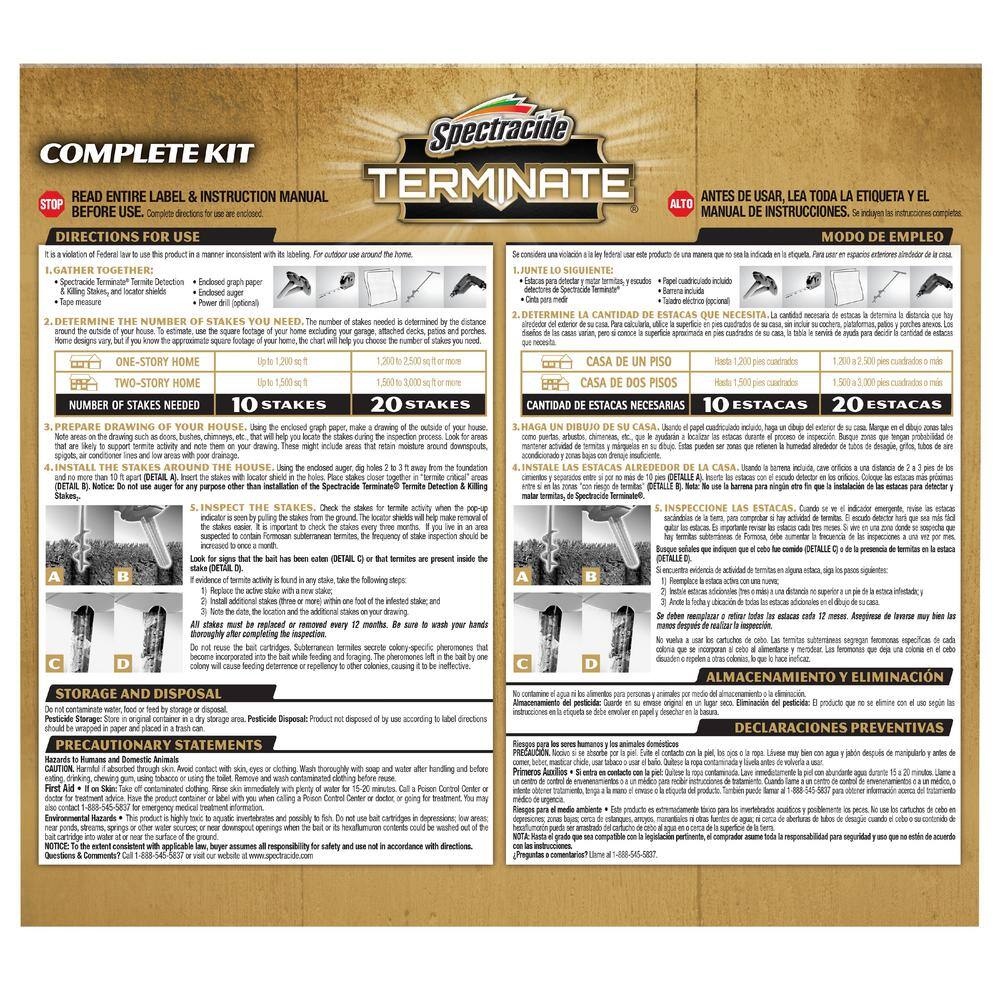 Spectracide Terminate Termite Detection and Killing Stakes (15-Count) HG-96115-3