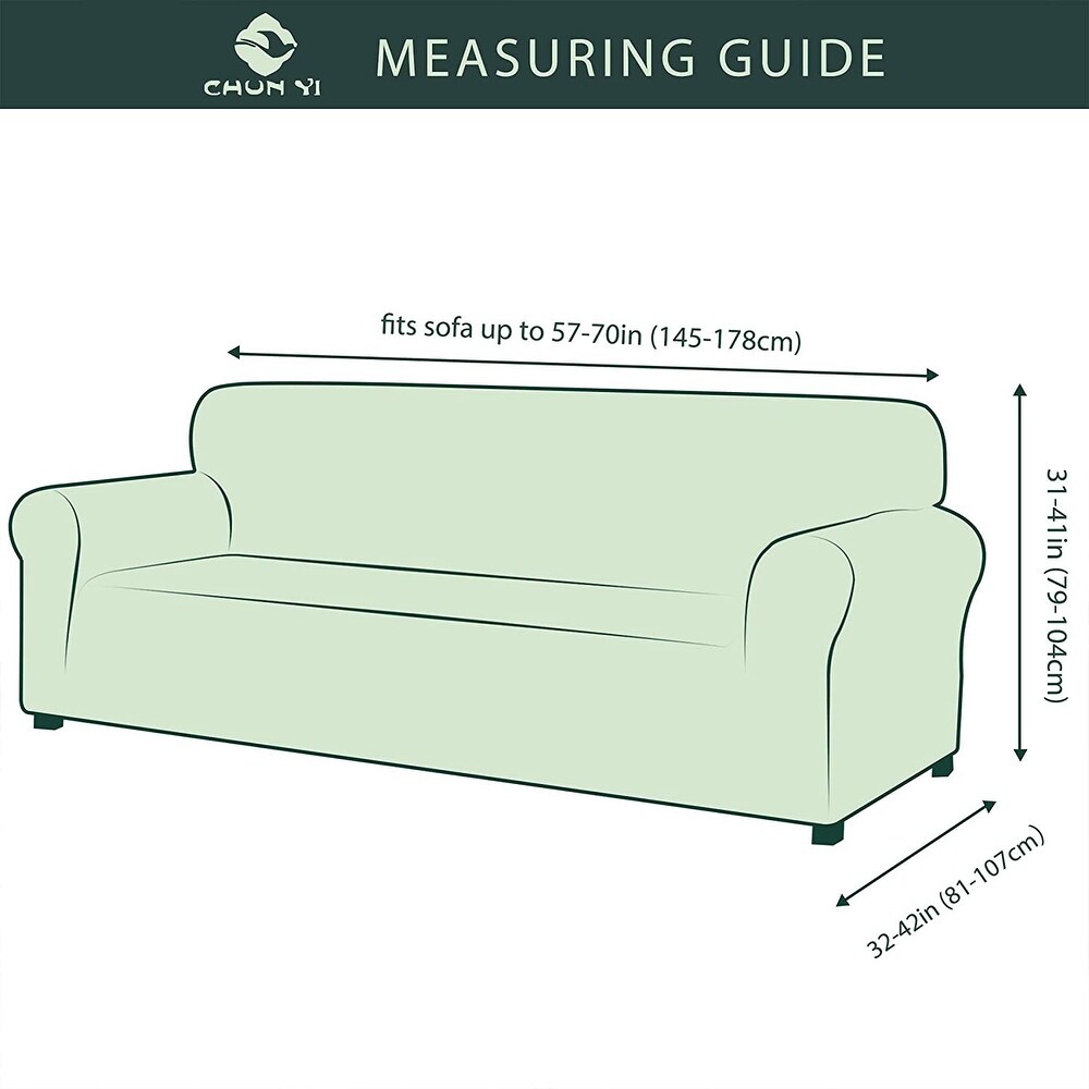 CHUN YI 1 Piece Stretch Loveseat Slipcover Checks Couch Cover