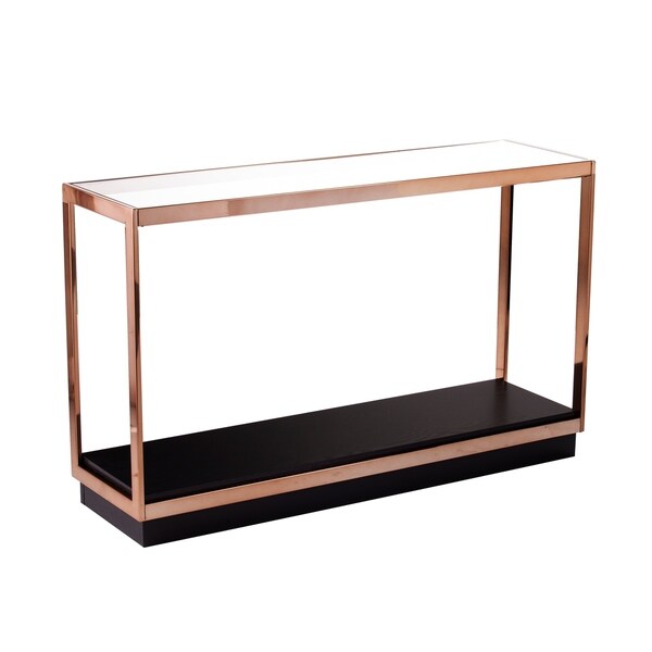 SEI Furniture Luna Transitional Champagne Metal Console Table