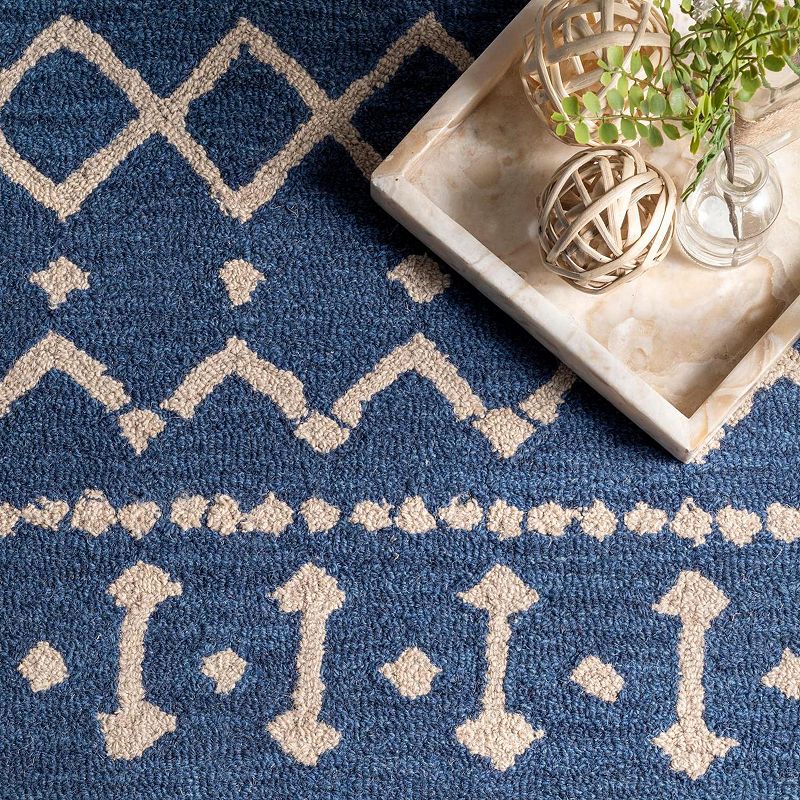 nuLOOM Emmeline Wool Modern Trellis Area Rug