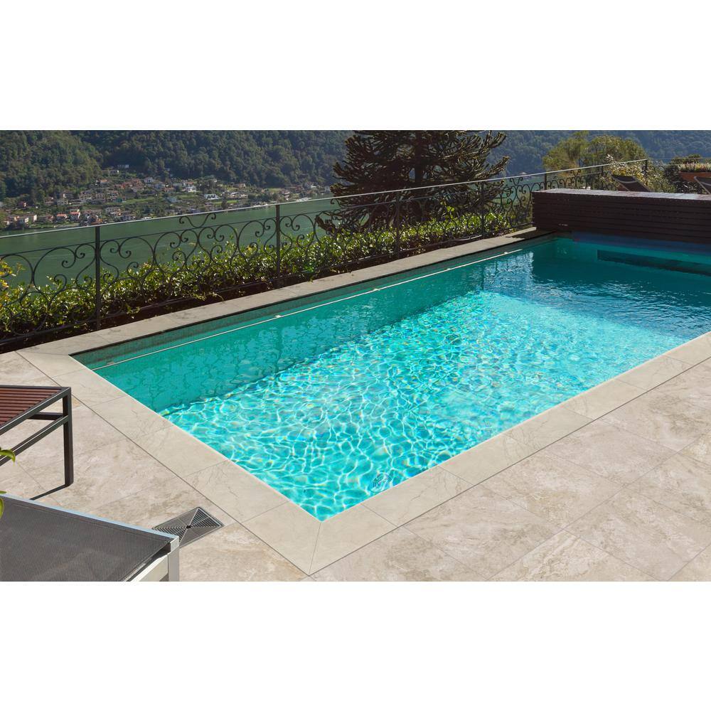 MSI Aegean Pearl 16 in. x 24 in. Tumbled Marble Pool Coping (2.67 sq. ft.) LCOPAEGPRL1624T