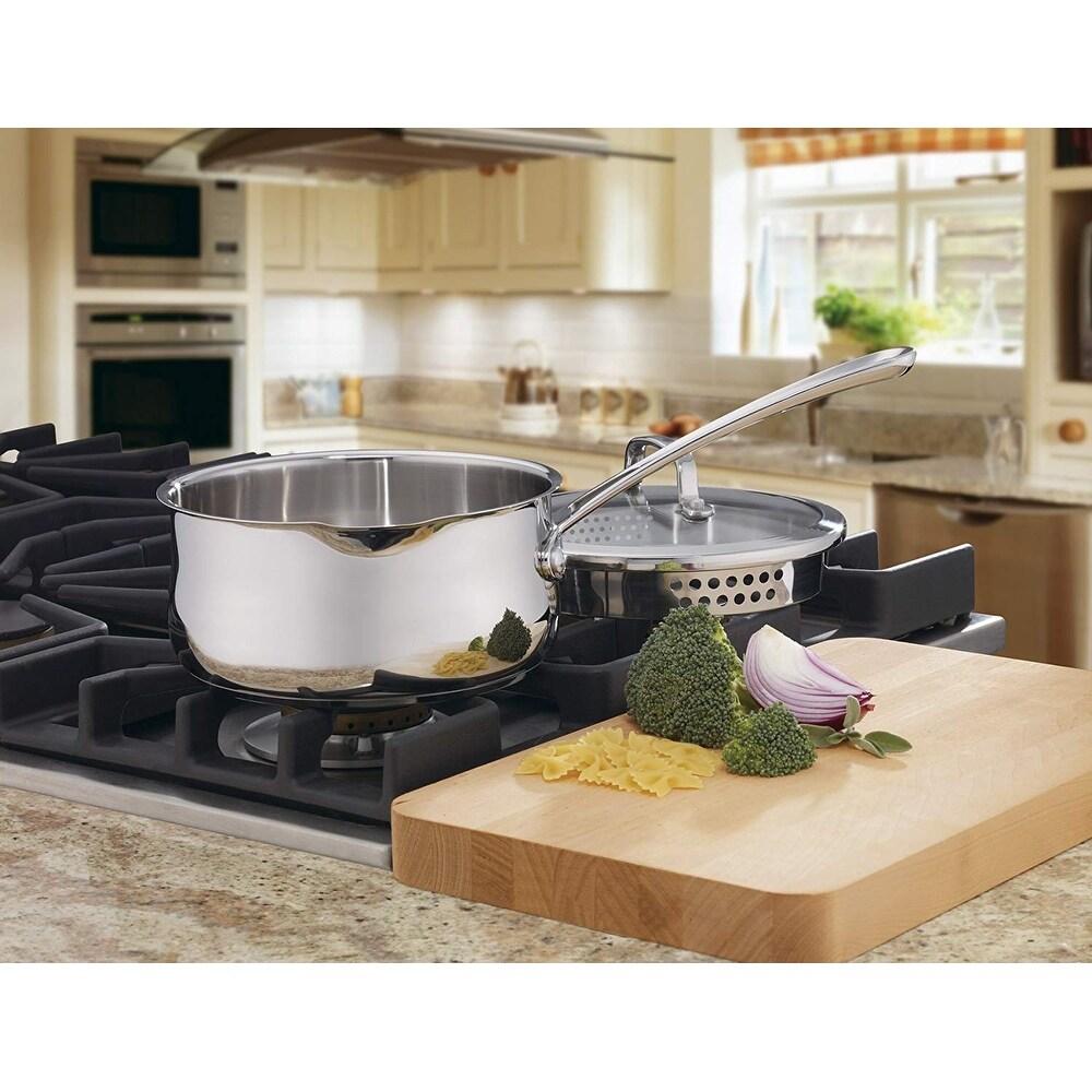 Cuisinart 419 18P Contour Stainless 2 Quart Pour Saucepan with Cover