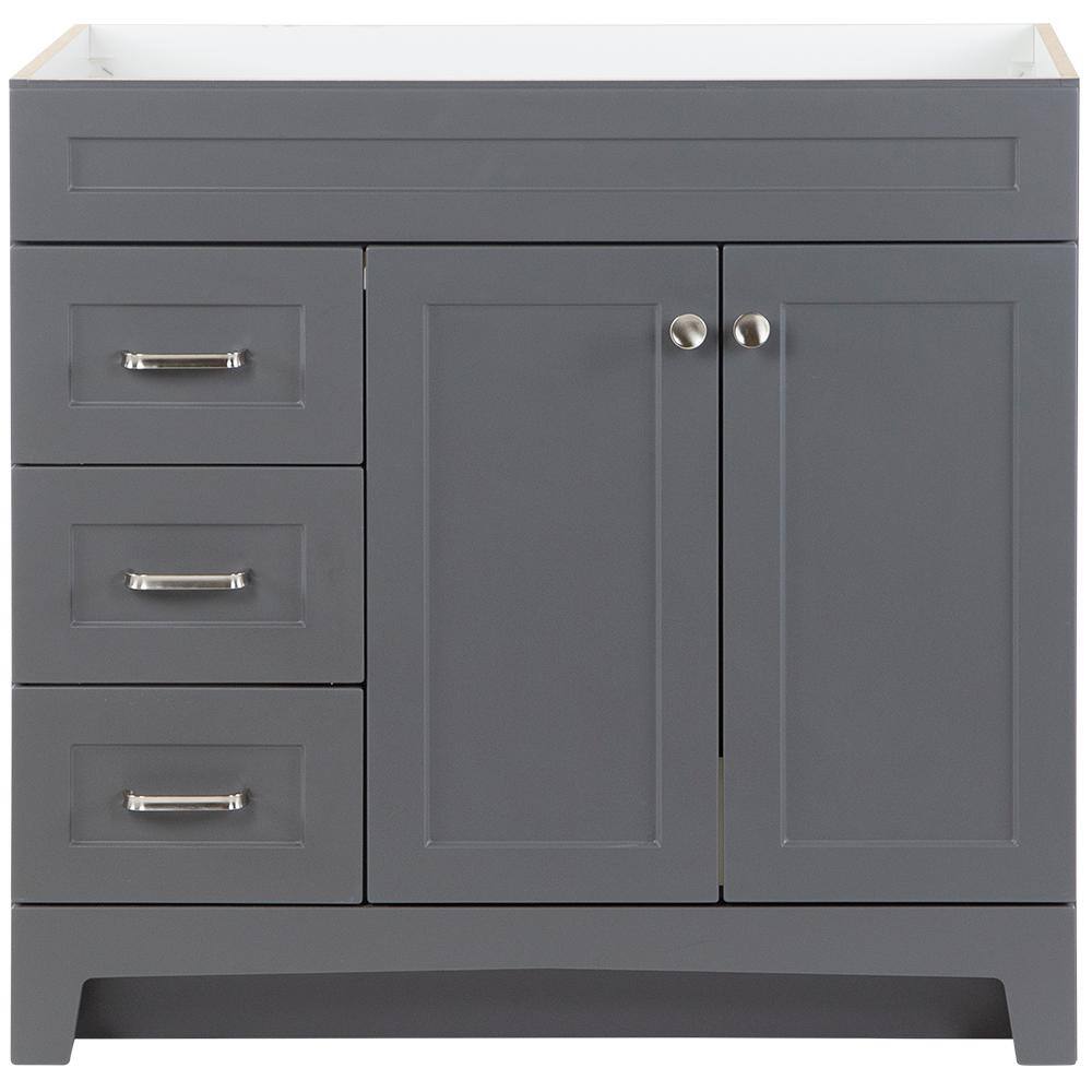 Home Decorators Collection Thornbriar 36 in. W x 21.52 in. D x 34.2 in. H Bath Vanity Cabinet Only in Cement TB3621L-CT