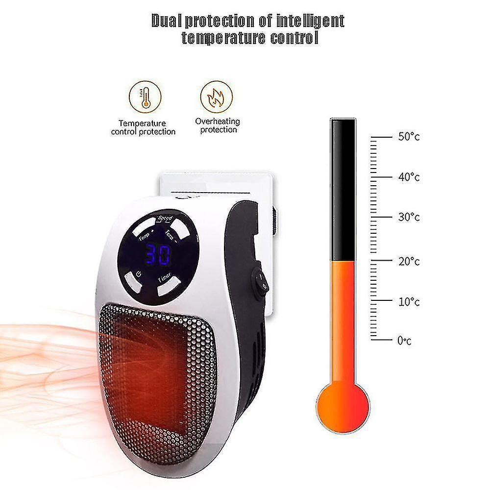 Portable Electric Heater Plug In Wall Heater Mini Household Radiator Remote 500w Au Plug