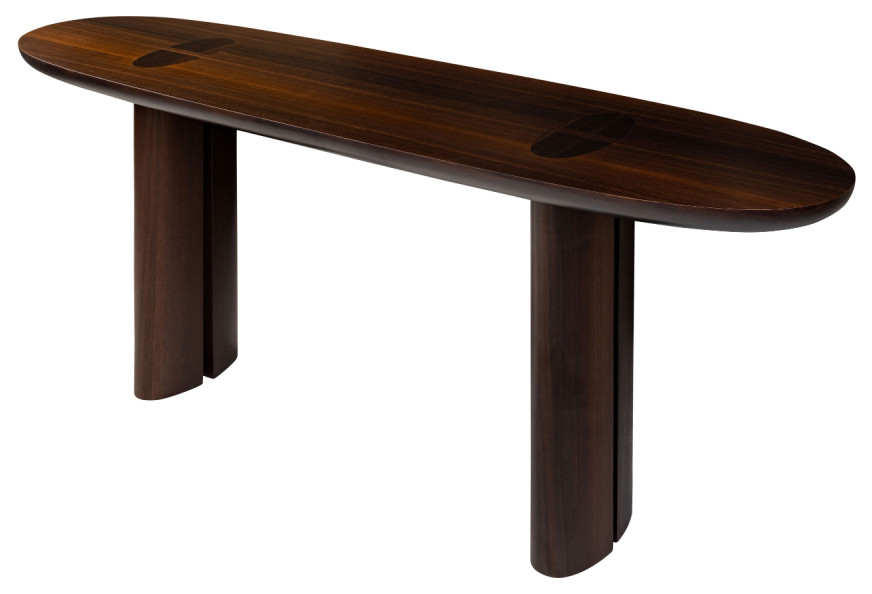 Smoked Eucalyptus Console Table  Versmissen Durban   Contemporary   Console Tables   by Oroa   Distinctive Furniture  Houzz