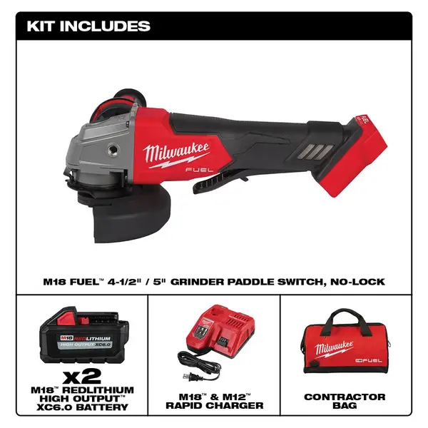 Milwaukee 2880-22 M18 FUEL 4-1/2/5 Grinder Paddle Switch， No-Lock Kit