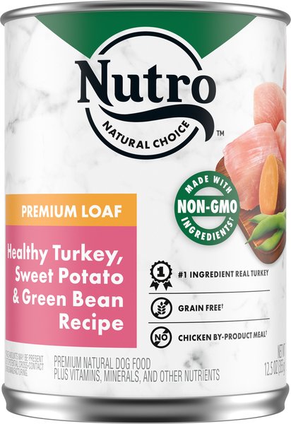 Nutro Premium Loaf Turkey， Sweet Potato and Green Bean Grain-Free Canned Dog Food