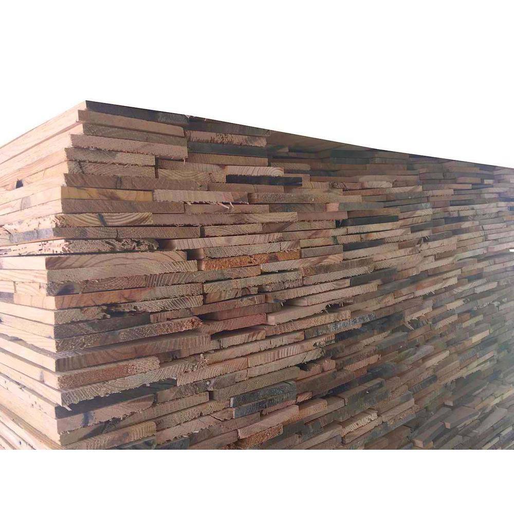 BARNLINE 38 in. x 5 in. x Varying Length Gray and Brown Reclaimed Barnwood Boards (250 sq. ft.Pack) 646529