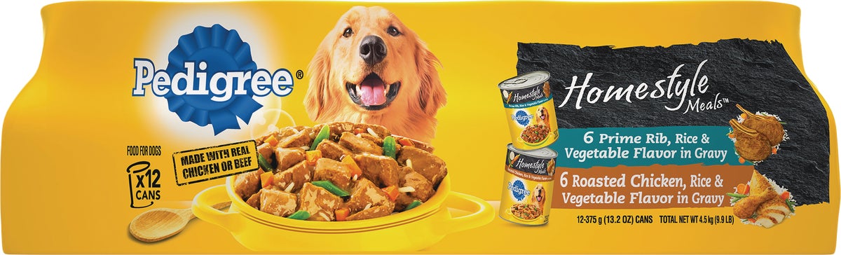 Pedigree Homestyle Meals Wet Dog Food 22 Oz.