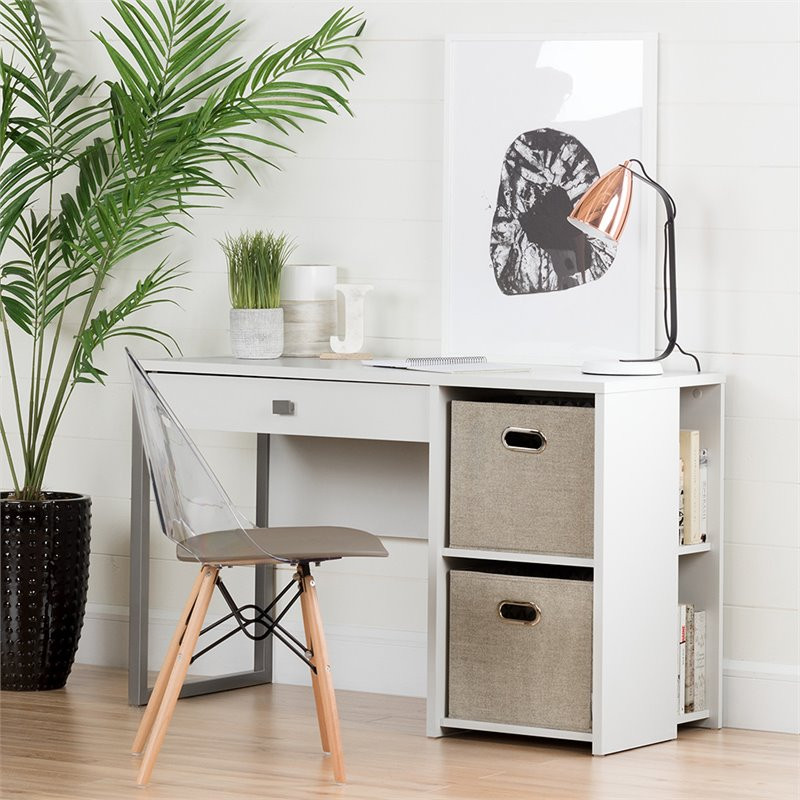 South Shore Annexe Eiffel Style Dining Side Chair in Clear and White   Midcentury   Dining Chairs   by Homesquare  Houzz