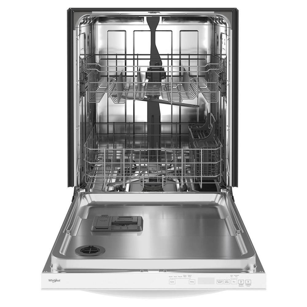 Whirlpool 24 in. in White Dishwasher with Stainless Steel Tub and Tall Top Rack WDT740SALW