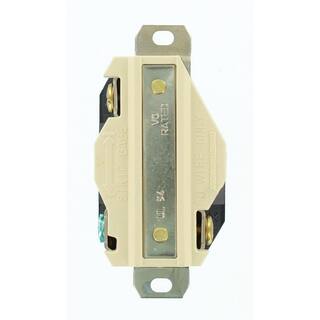 Leviton 20 Amp 3-Wire Nylon Locking Single Outlet Black R50-02320-0CS