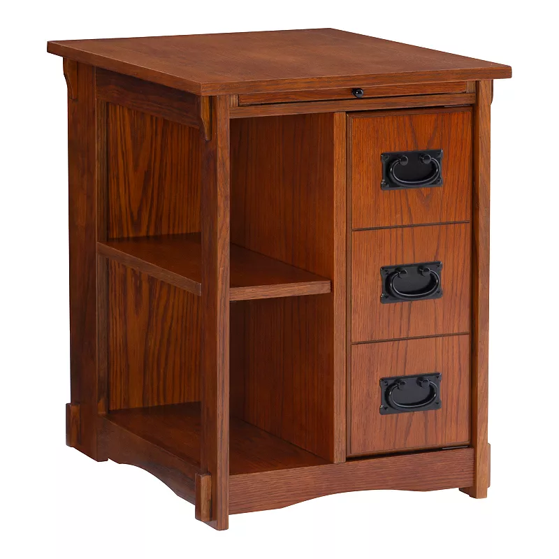 Mission Oak Magazine Cabinet Table