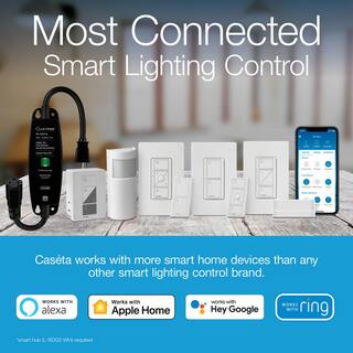 Lutron Caseta Smart Dimmer Switch for Wall  Ceiling Lights 150W LED White (PD-6WCL-WH-R) PD-6WCL-WH-R