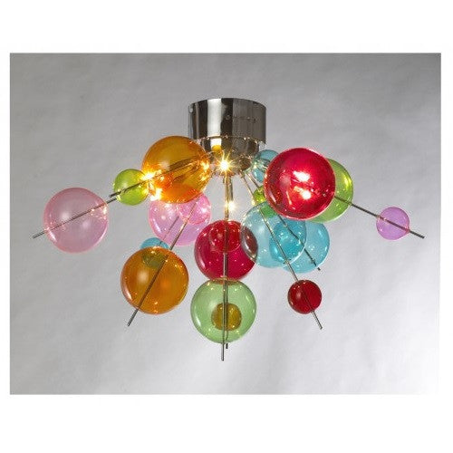 Febland LBL23C/6C Molecular Multi-Coloured Bauble 6 Lamp Semi Flush Light